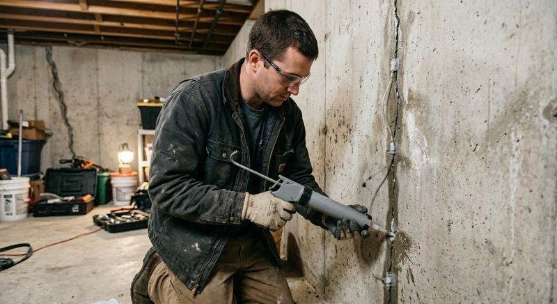 Basement Crack Repair in Newport, RI