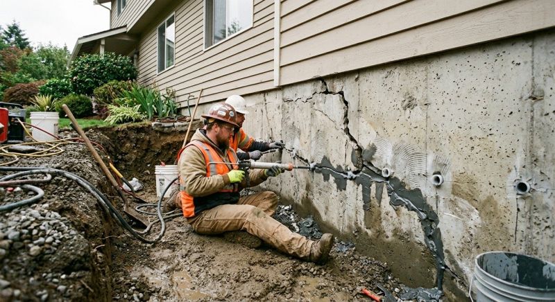 Basement Crack Repair in Newport, RI