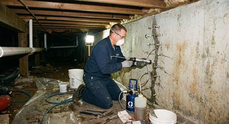 Basement Foundation Repair in Tiverton, RI
