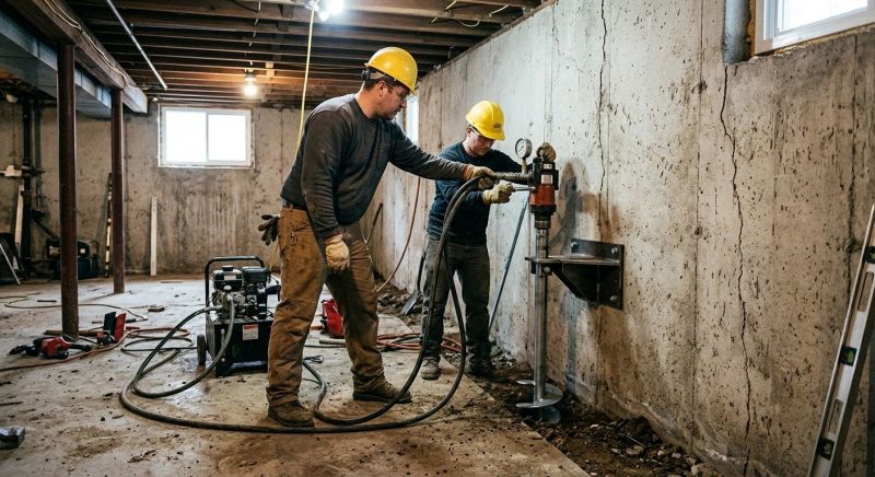 Basement Stabilization in Newport, RI