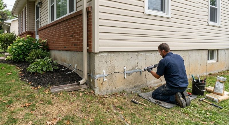 Cracked Foundation Repair in Fairhaven, MA