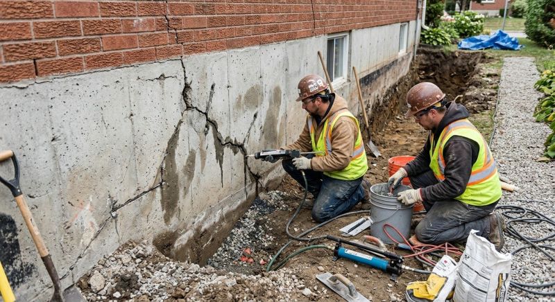 Cracked Foundation Repair in South Dartmouth, MA