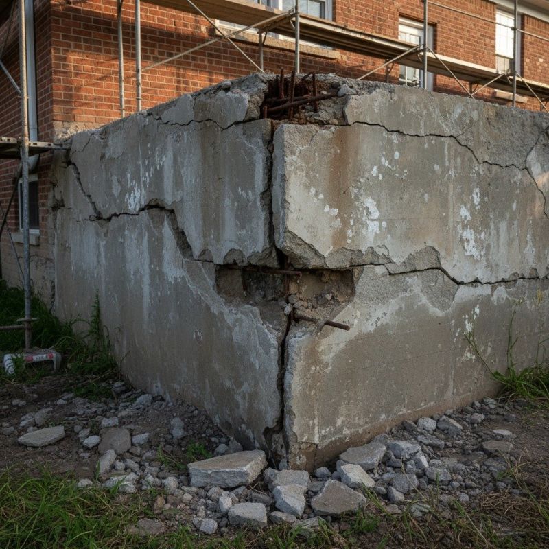 Cracked Foundation Repair in Warwick, RI