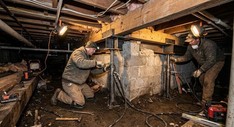 Crawl Space Leveling in Newport, RI
