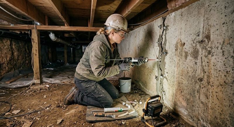 Crawlspace Foundation Repair in Bristol County, RI