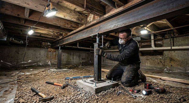 Crawlspace Structural Repair in Newport, RI
