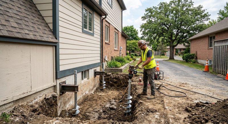 Helical Pile Installation in Newport, RI