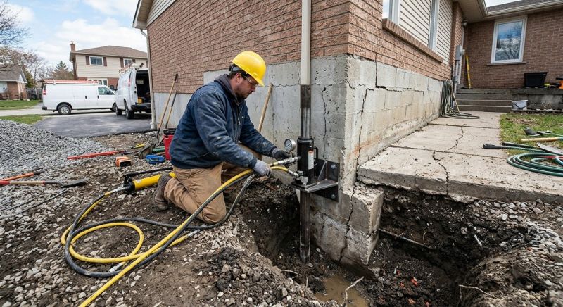 Sinking Foundation Repair in Barrington, RI