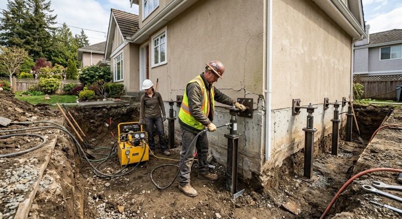 Sinking Foundation Repair in Newport, RI