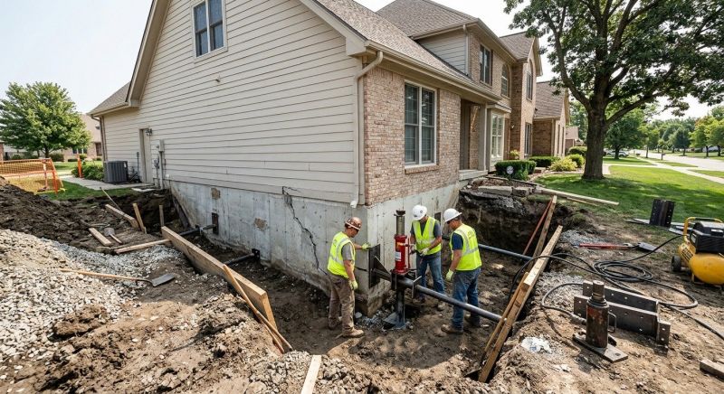 Sinking Foundation Repair in Somerset, MA