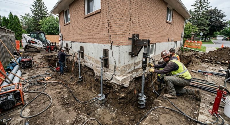 Sinking Foundation Repair in Warwick, RI